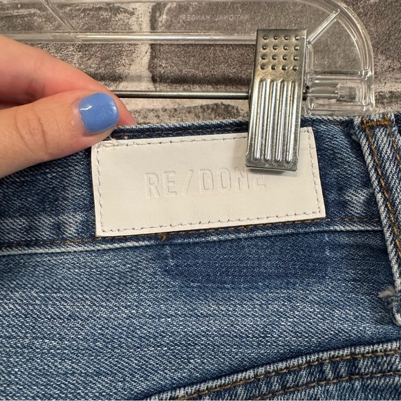 RE/DONE Super High Drainpipe Atomic Denim Jeans ankle zipper straight leg - Picture 11 of 12